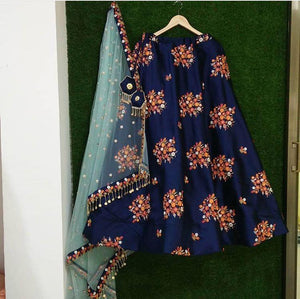 BEAUTIFUL NAVY BLUE LAHENGA CHOLI