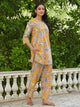 Yellow Cotton printed loungewear set