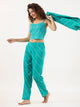 Turquoise Bhandej Cotton 3 peice Co-ord set