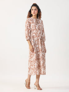 Brown abstract  Dress