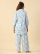 Blue Floral Printed pure cotton co-ord set