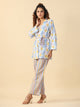 Cotton Printed 3 PEICE Night Suit Set with Pyjama