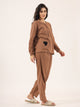 Brown solid Cotton Night SUIT