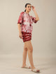 Red Tie-dye Cotton Night SUIT