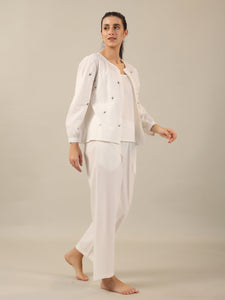 WHITE DAISY Cotton Night SUIT