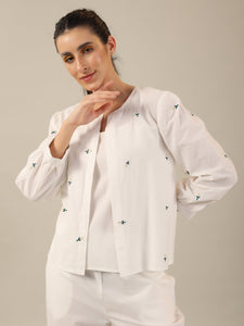 WHITE DAISY Cotton Night SUIT