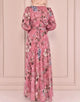 Moroccan Flair: 2024 Abaya with Flowing Chiffon & Vibrant Prints