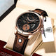 GOOD WATCH-Swiss Brand POEDAGAR Sports Men Watch 2022 Wristwatch Luxury Waterproof Calendar Quartz Leather