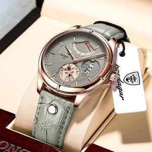 GOOD WATCH-Swiss Brand POEDAGAR Sports Men Watch 2022 Wristwatch Luxury Waterproof Calendar Quartz Leather