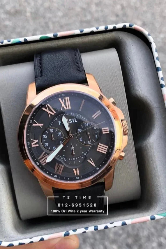 GOOD WATCH- Good Quality leather strap chronograph watch