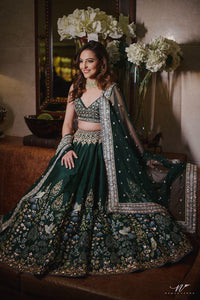 Green Colour Latest Party Wear Lehenga Choli