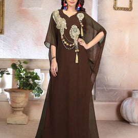 Woman Georgette Arabic Evening Gowns