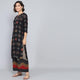 Rang Deep Black Red  Print Cotton Set of Kurti With Plazzo & Dupatta