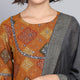 Rang Deep Ochre  Print Cotton Set of Kurti With Plazzo & Dupatta