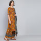 Rang Deep Ochre  Print Cotton Set of Kurti With Plazzo & Dupatta