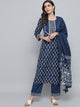 RangDeep Women set Indigo Blue Booti Print Kurta Set