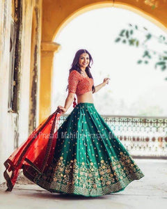 Green Graceful Lehnga Choli With Dupatta