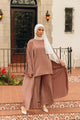 Serene Three Piece Abaya Matching Set - Autumn Maple