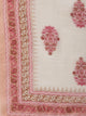 Women Pink Ethnic Motifs Printed Thread Work Pure Cotton Kurta with Trousers & With Dupatta